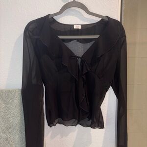 Wilfred Classic Black Sheer Top